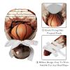 2-Pc,Gourd-Shaped Working Cap,Fisherman Hat with Buttons and Cotton Sweatband,3D Pattern Basketball Wall view 4