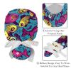 YTYVAGT 2-Pc,Gourd-Shaped Working Cap,Fisherman Hat with Buttons and Cotton Sweatband,Colored Abstract Fishes view 4