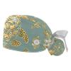 2-Pc,Gourd-Shaped Working Cap,Fisherman Hat with Buttons and Cotton Sweatband,Ethnic Style Golden Sea Turtle view 1