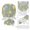 2-Pc,Gourd-Shaped Working Cap,Fisherman Hat with Buttons and Cotton Sweatband,Ethnic Style Golden Sea Turtle view 4