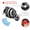 2-Pc,Gourd-Shaped Working Cap,Fisherman Hat with Buttons and Cotton Sweatband,3D Ball Black White Stripes view 3
