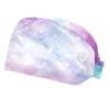 2-Pc,Bouffant Nurse Hats,Scrub Cap Adjustable Scrub Hats with Sweatband,Bright Pink Watercolor view 1