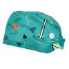 2-Pc,Bouffant Nurse Hats,Scrub Cap Adjustable Scrub Hats with Sweatband,Fruit Cocktail Glass view 1
