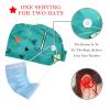 2-Pc,Bouffant Nurse Hats,Scrub Cap Adjustable Scrub Hats with Sweatband,Fruit Cocktail Glass view 2