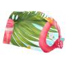 2-Pc,Bouffant Nurse Hats,Scrub Cap Adjustable Scrub Hats with Sweatband,Tropical Juice Flamingo Party view 1
