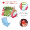 2-Pc,Bouffant Nurse Hats,Scrub Cap Adjustable Scrub Hats with Sweatband,Tropical Juice Flamingo Party view 2