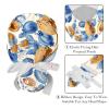 2-Pc,Gourd-Shaped Working Cap,Fisherman Hat with Buttons and Cotton Sweatband,Tropical Leaf Nuts view 4