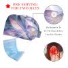 2-Pc,Bouffant Nurse Hats,Scrub Cap Adjustable Scrub Hats with Sweatband,Purple Lotus Watercolor Dragonfly view 2