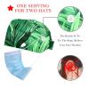 2-Pc,Bouffant Nurse Hats,Scrub Cap Adjustable Scrub Hats with Sweatband,Tropical Palm Leaves Green Bright view 2