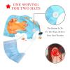 2-Pc,Bouffant Nurse Hats,Scrub Cap Adjustable Scrub Hats with Sweatband,Colorful Cats Paw view 2