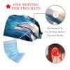 2-Pc,Bouffant Nurse Hats,Scrub Cap Adjustable Scrub Hats with Sweatband,Full Moon Ocean Dolphins view 2