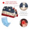 2-Pc,Bouffant Nurse Hats,Scrub Cap Adjustable Scrub Hats with Sweatband,America Canada Flag Retro view 2
