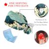 2-Pc,Gourd-Shaped Working Cap,Fisherman Hat with Buttons and Cotton Sweatband,Beach Blue Sea Wave Scenery view 3