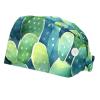2-Pc,Bouffant Nurse Hats,Scrub Cap Adjustable Scrub Hats with Sweatband,Cacti Watercolor Cactus view 1