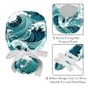 2-Pc,Gourd-Shaped Working Cap,Fisherman Hat with Buttons and Cotton Sweatband,Sea Abstract Floral Waves view 4