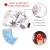 2-Pc,Bouffant Nurse Hats,Scrub Cap Adjustable Scrub Hats with Sweatband,Purple Flower Simple Floral view 2
