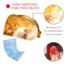 2-Pc,Bouffant Nurse Hats,Scrub Cap Adjustable Scrub Hats with Sweatband,Autumn Golden Retriever Leaves view 2