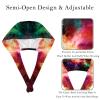 2-Pc,Bouffant Nurse Hats,Scrub Cap Adjustable Scrub Hats with Sweatband,Abstract Galaxy Nebula view 3