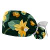 2-Pc,Gourd-Shaped Working Cap,Fisherman Hat with Buttons and Cotton Sweatband,Bright Floral Yellow Flower view 1