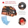 2-Pc,Bouffant Nurse Hats,Scrub Cap Adjustable Scrub Hats with Sweatband,Tropical Sunset Palm Tree view 2