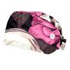 2-Pc,Bouffant Nurse Hats,Scrub Cap Adjustable Scrub Hats with Sweatband,Colorful Plant Flower Art Rose Pattern view 1