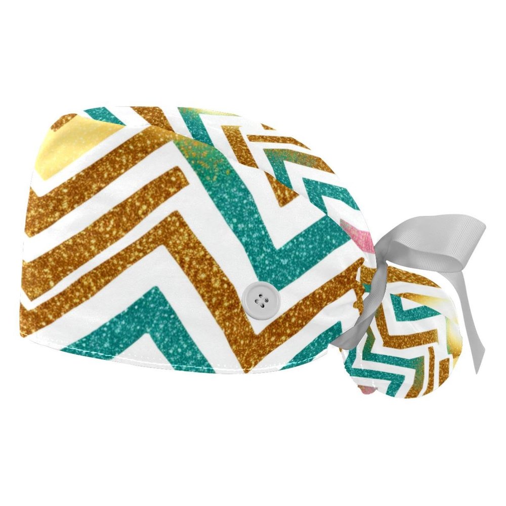 YTYVAGT 2-Pc,Gourd-Shaped Working Cap,Fisherman Hat with Buttons and Cotton Sweatband,Colorful Bright Stripes