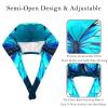 2-Pc,Bouffant Nurse Hats,Scrub Cap Adjustable Scrub Hats with Sweatband,Blue Fantasy Butterfly Ocean view 3