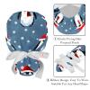 2-Pc,Gourd-Shaped Working Cap,Fisherman Hat with Buttons and Cotton Sweatband,Winter Snowflake Penguin view 4