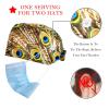 2-Pc,Bouffant Nurse Hats,Scrub Cap Adjustable Scrub Hats with Sweatband,Feather Indian Peacock view 2