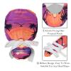 2-Pc,Gourd-Shaped Working Cap,Fisherman Hat with Buttons and Cotton Sweatband,Purple Palm Tree Sunset view 4