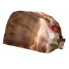 2-Pc,Bouffant Nurse Hats,Scrub Cap Adjustable Scrub Hats with Sweatband,Cute Pet Dog Flower Animal Pattern view 1