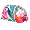 2-Pc,Bouffant Nurse Hats,Scrub Cap Adjustable Scrub Hats with Sweatband,Watercolor Leaves Floral view 1