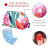 2-Pc,Bouffant Nurse Hats,Scrub Cap Adjustable Scrub Hats with Sweatband,Watercolor Leaves Floral view 2