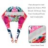 2-Pc,Bouffant Nurse Hats,Scrub Cap Adjustable Scrub Hats with Sweatband,Watercolor Leaves Floral view 4
