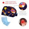2-Pc,Bouffant Nurse Hats,Scrub Cap Adjustable Scrub Hats with Sweatband,Cartoon Rocket Lovely Planets view 2