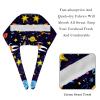 2-Pc,Bouffant Nurse Hats,Scrub Cap Adjustable Scrub Hats with Sweatband,Cartoon Rocket Lovely Planets view 4
