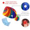 2-Pc,Gourd-Shaped Working Cap,Fisherman Hat with Buttons and Cotton Sweatband,Abstract Swirl Rainbow view 3