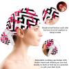 Nurse Scrub Caps,Scrub Hats with Buttons and Cotton Sweatband,Abstract Pink Modern Geometric view 3