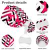 Nurse Scrub Caps,Scrub Hats with Buttons and Cotton Sweatband,Abstract Pink Modern Geometric view 4