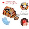 2-Pc,Gourd-Shaped Working Cap,Fisherman Hat with Buttons and Cotton Sweatband,Abstract Autumn Tree Leaf view 3