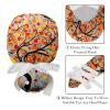 2-Pc,Gourd-Shaped Working Cap,Fisherman Hat with Buttons and Cotton Sweatband,Abstract Autumn Tree Leaf view 4