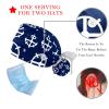 2-Pc,Gourd-Shaped Working Cap,Fisherman Hat with Buttons and Cotton Sweatband,Anchor Pattern Rudder view 3