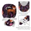 2-Pc,Gourd-Shaped Working Cap,Fisherman Hat with Buttons and Cotton Sweatband,Forest Animals Tiger Snake view 4