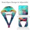 2-Pc,Bouffant Nurse Hats,Scrub Cap Adjustable Scrub Hats with Sweatband,Amazing Galaxy Stars Nebula Space view 3