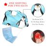 2-Pc,Bouffant Nurse Hats,Scrub Cap Adjustable Scrub Hats with Sweatband,Blue Background Penguins view 2