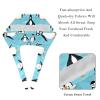 2-Pc,Bouffant Nurse Hats,Scrub Cap Adjustable Scrub Hats with Sweatband,Blue Background Penguins view 4
