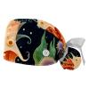 2-Pc,Gourd-Shaped Working Cap,Fisherman Hat with Buttons and Cotton Sweatband,Colorful Ocean Plant Art Pattern view 1
