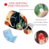 2-Pc,Gourd-Shaped Working Cap,Fisherman Hat with Buttons and Cotton Sweatband,Colorful Ocean Plant Art Pattern view 3