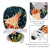 2-Pc,Gourd-Shaped Working Cap,Fisherman Hat with Buttons and Cotton Sweatband,Colorful Ocean Plant Art Pattern view 4