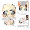 2-Pc,Gourd-Shaped Working Cap,Fisherman Hat with Buttons and Cotton Sweatband,Bird and Geometry view 4